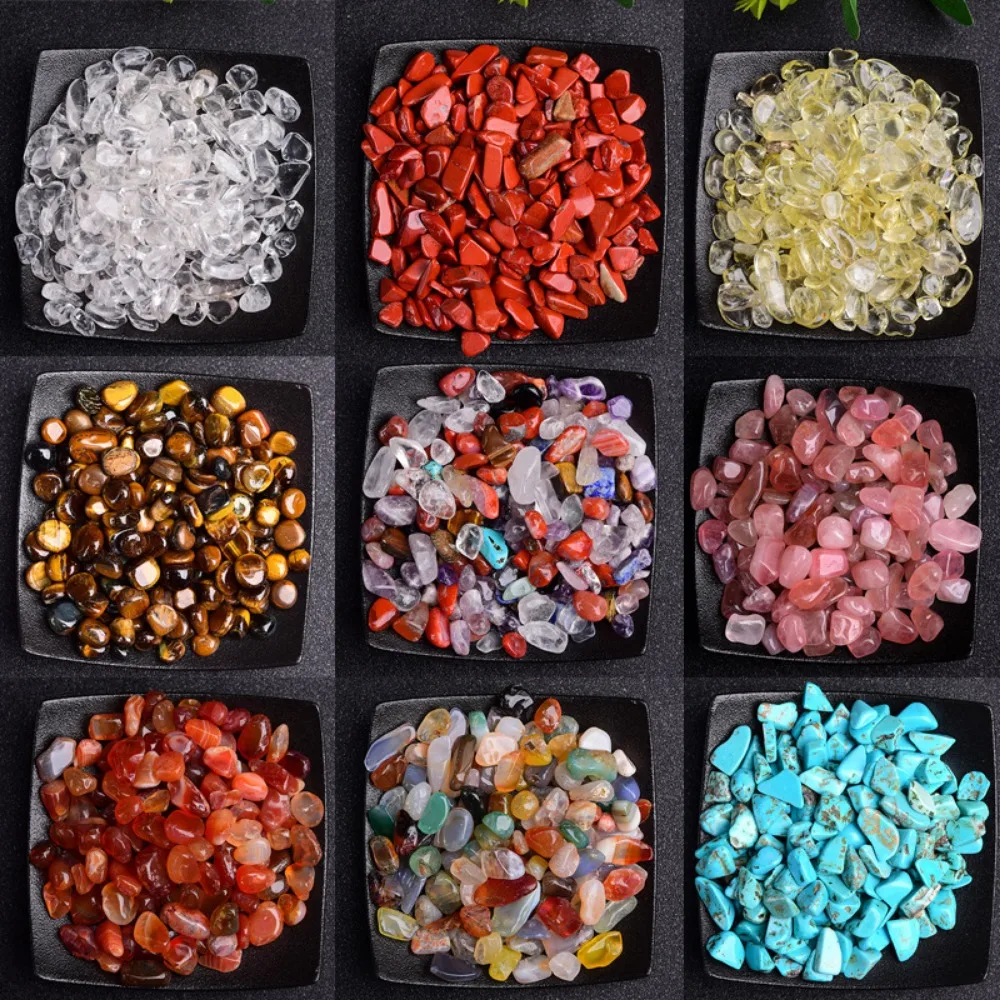 Gemstone Polishing Kit - หินธรรมชาติอาเกตขัดเงา หินกรวดเรกิ คริสตัลบำบัด ควอตซ์ดิบ ตัวอย่างแร่ธาตุ ตกแต่งตู้ปลา