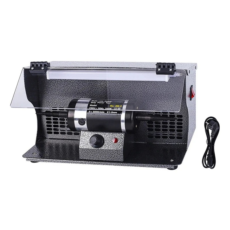 Jewelry Polisher Buffer Machine - เครื่องขัดเงาอัญมณีแบบใช้ไฟฟ้า 110V, เครื่องขัดเงาและขัดเงาอัญมณีพร้อมระบบเก็บฝุ่น รุ่น DM-5