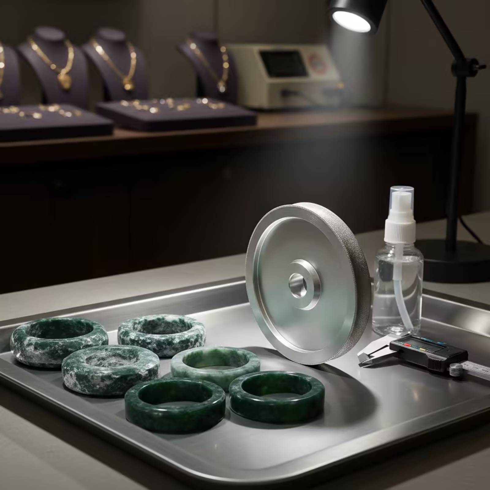 Diamond Grinding Wheel Lapidary - ล้อเจียรเพชร ล้อเจียรสามด้านพร้อมขอบเพชร ทนทานต่อการใช้งาน เหมาะสำหรับช่างเจียระไนและงานทำเครื่องประดับ