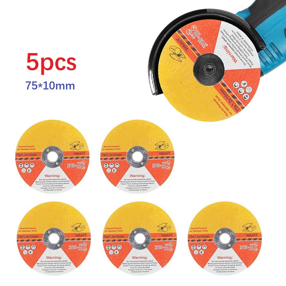 Diamond Grinding Wheel Lapidary - 5 ชิ้น 75 มิลลิเมตรเรซินแบบวงกลมใบเลื่อยบดล้อ Ultra -