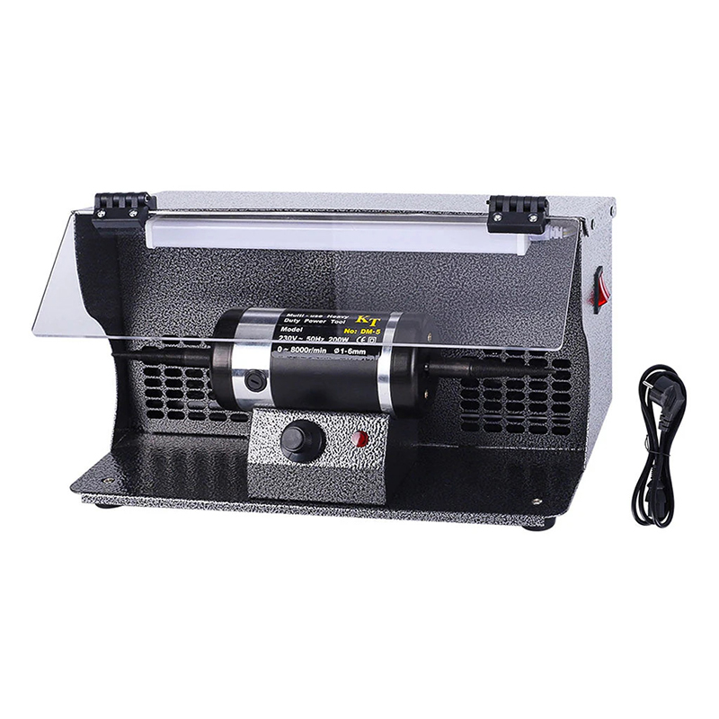 Jewelry Polisher Buffer Machine - เครื่องขัดเงาอัญมณีแบบตั้งโต๊ะ, เครื่องขัดเงา 110V พร้อมระบบดูดฝุ่น รุ่น DM-5