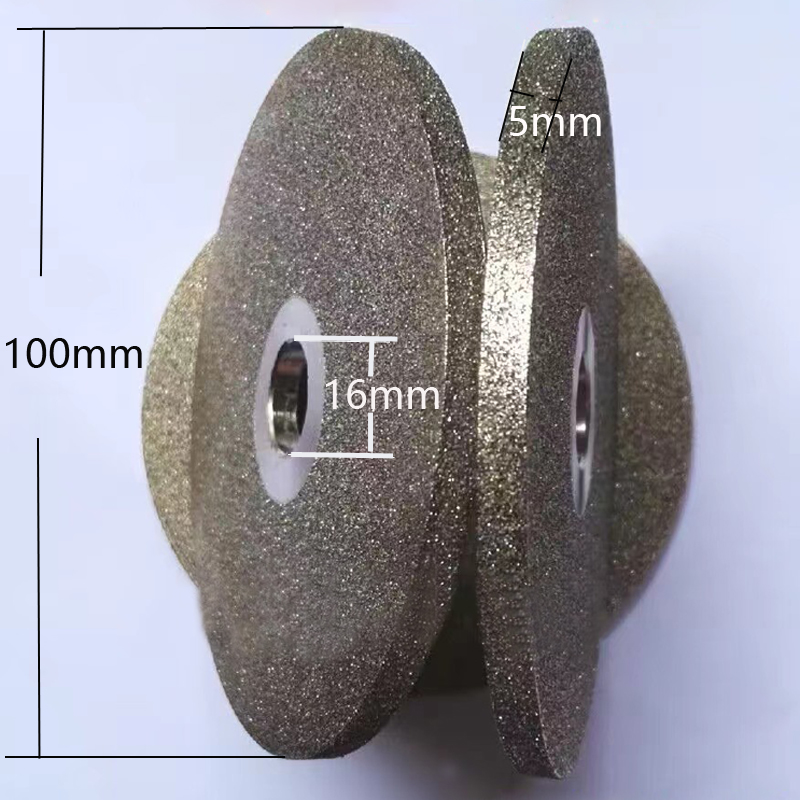 Diamond Grinding Wheel Lapidary - แผ่นเจียรเพชรสองด้านสำหรับงานขัดเงา ขนาด 4 นิ้ว 100x5x16 มม.