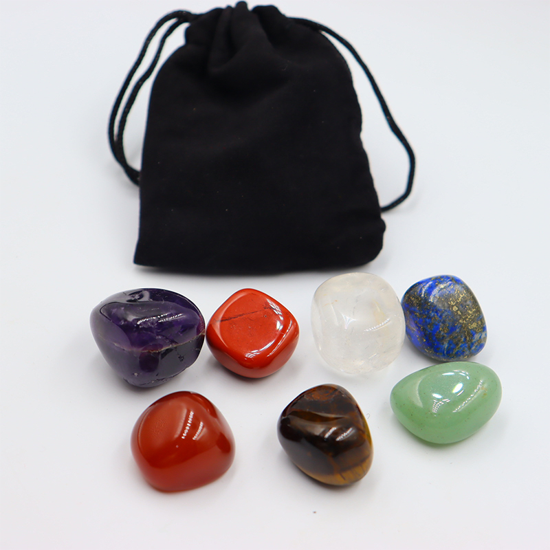 หินคริสตัลขัดโยคะธรรมชาติ7ชิ้น - Gemstone Polishing Kit บทวิจารณ์และราคา