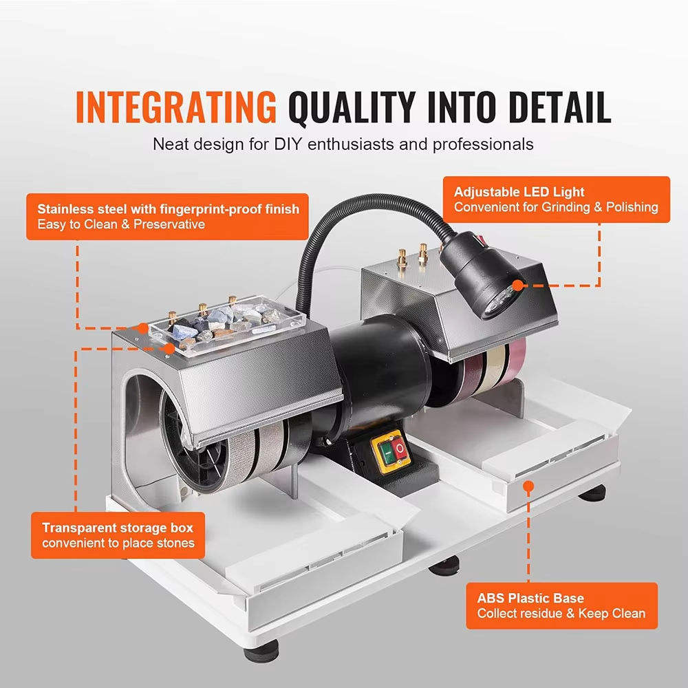 เครื่องขัดอัญมณีระดับมืออาชีพ  - Lapidary Grinder Cabbing Machine บทวิจารณ์และราคา