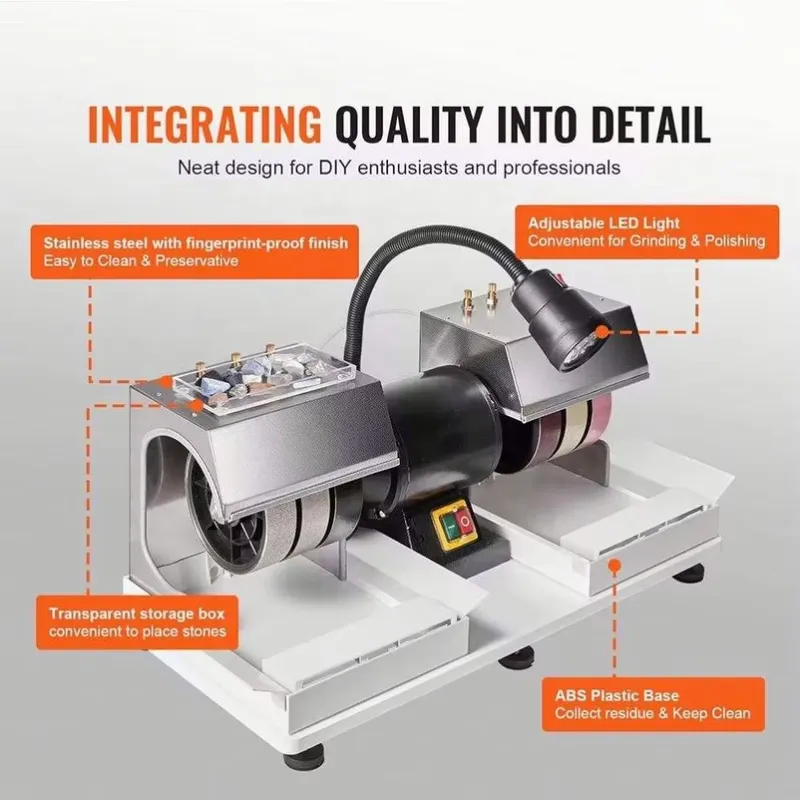 เครื่องเจียรหินขัดเงาขนาด 6 นิ - Lapidary Grinder Cabbing Machine บทวิจารณ์และราคา