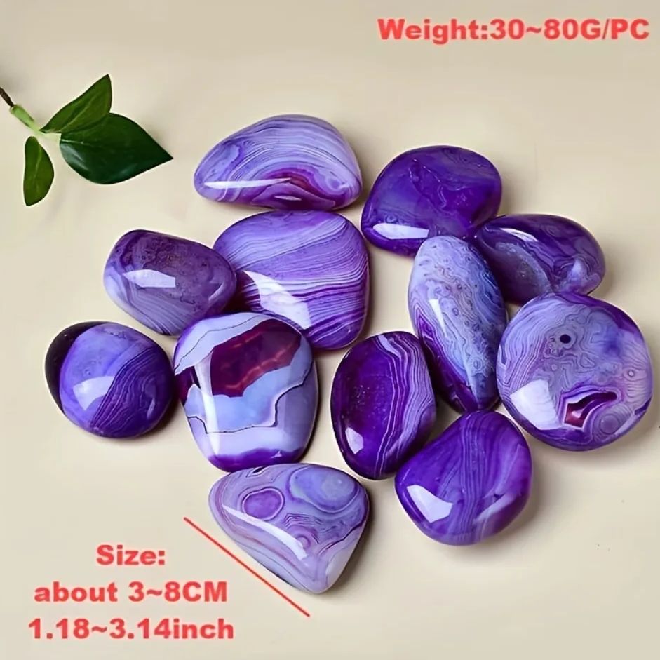 หินอาเกตสีม่วงธรรมชาติ ลายเส้น - Gemstone Polishing Kit บทวิจารณ์และราคา
