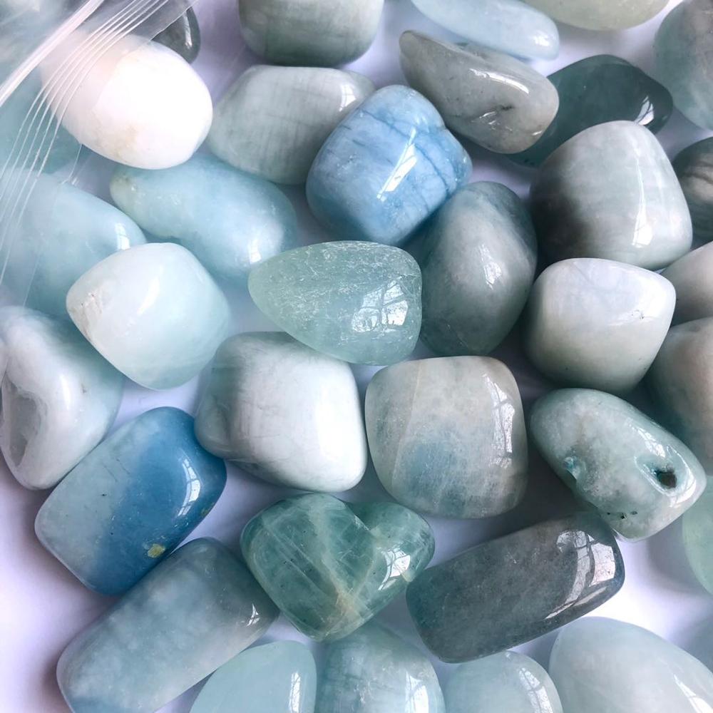 100 กรัม อะความารีนธรรมชาติสวย - Gemstone Polishing Kit บทวิจารณ์และราคา