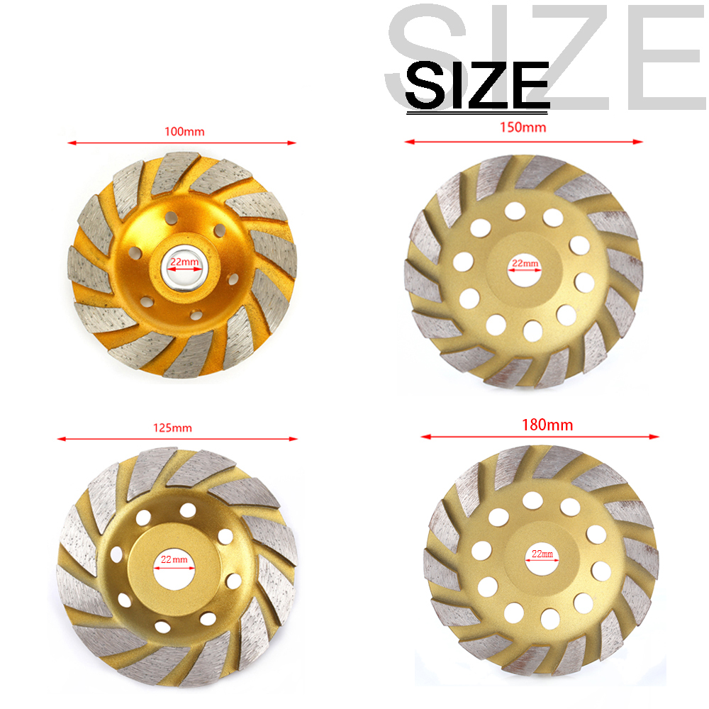 1pc100/125/150/180 มม.คอนกรีตห - Diamond Grinding Wheel Lapidary บทวิจารณ์และราคา