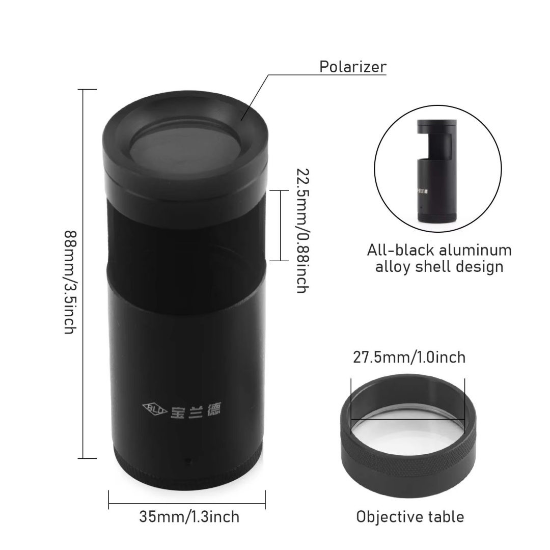 PHYHOO กล้องโพลาริสโคปแบบมือถื - Gemstone Identification Kit บทวิจารณ์และราคา
